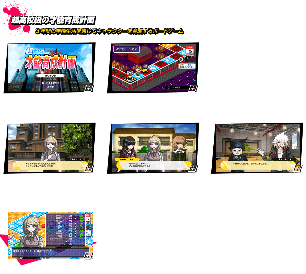 超高校級の才能育成計画 3年間の学園生活を通じてキャラクターを育成するボードゲーム